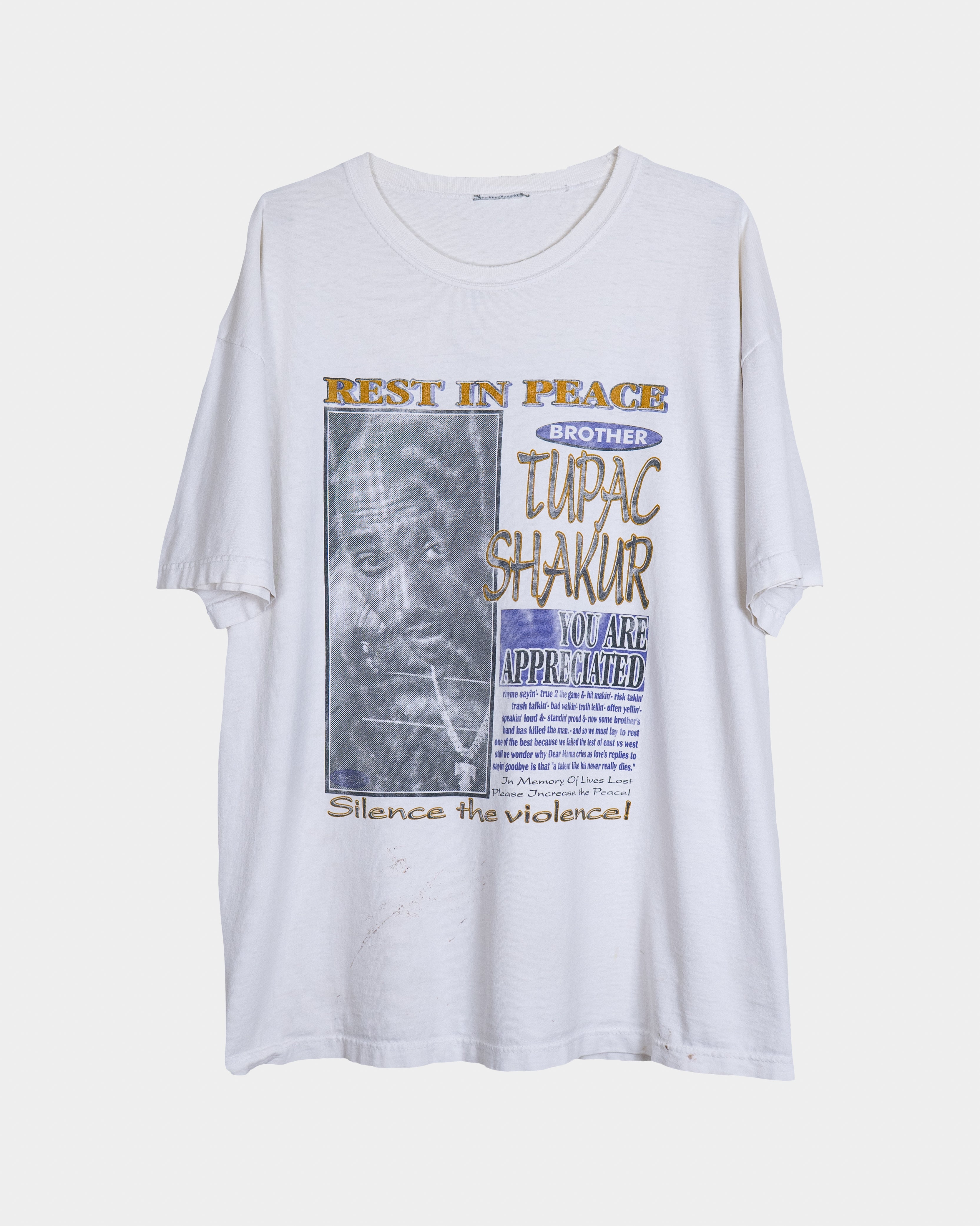 1990s Tupac "Silence The Violence"